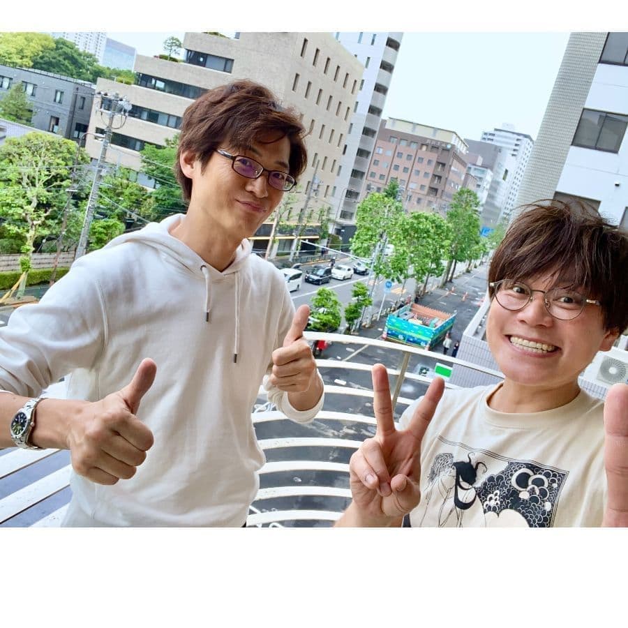 テレビ長崎アナウンサー吉井誠さんとの記念写真