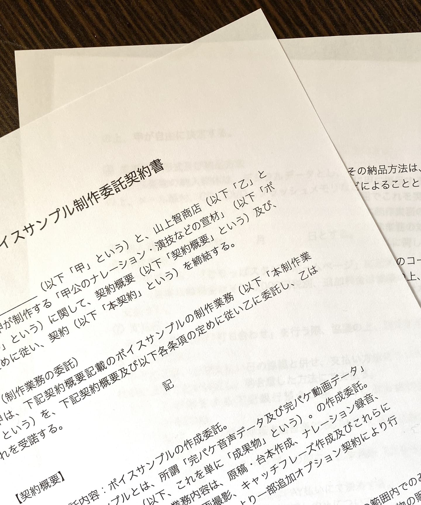 ごりっぱスタジオが出す守秘義務契約書。弁護士が作った正式なものです。